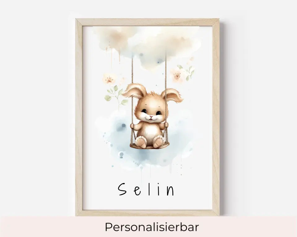 Poster - "Wolkenfreunde-Häschen