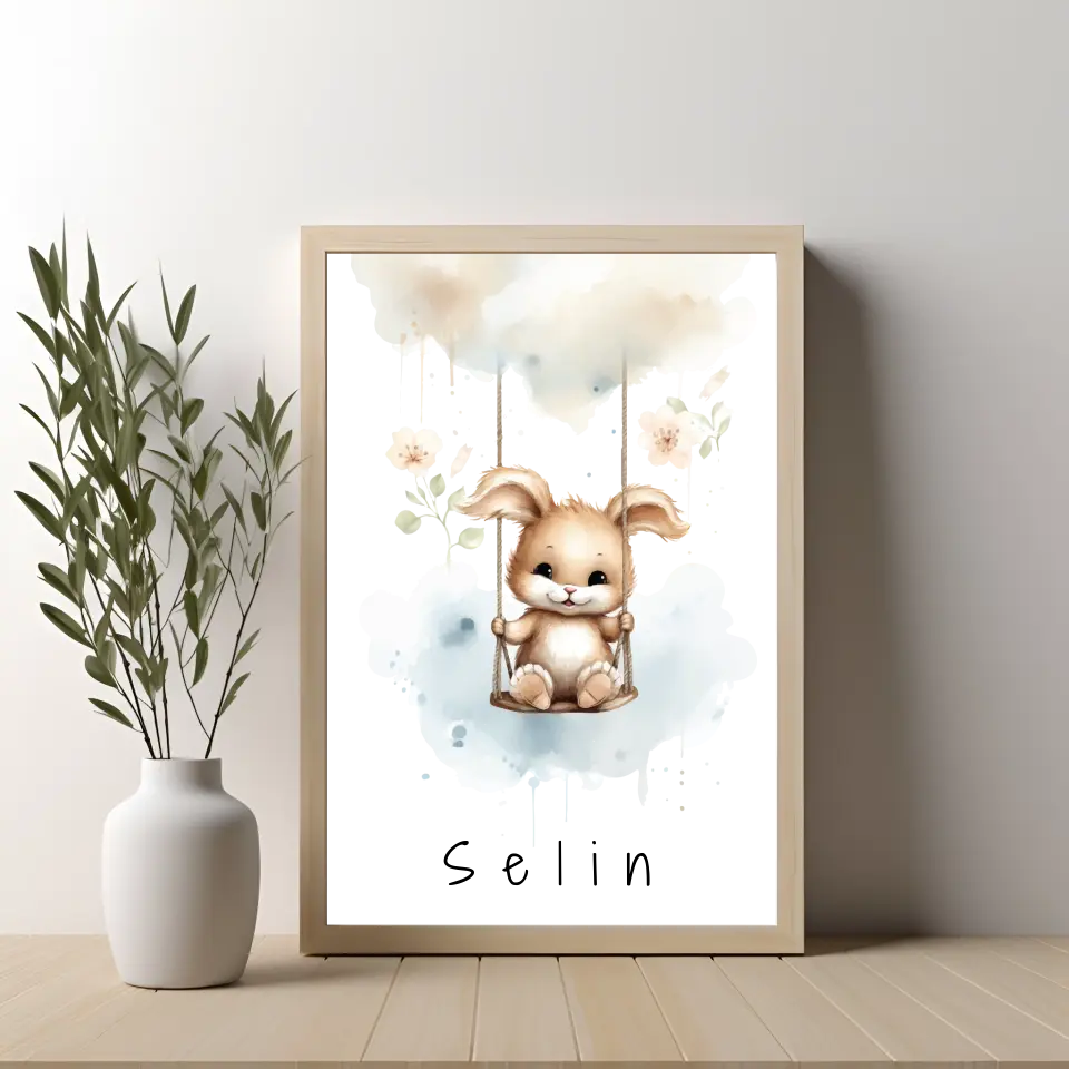 Poster - "Wolkenfreunde-Häschen