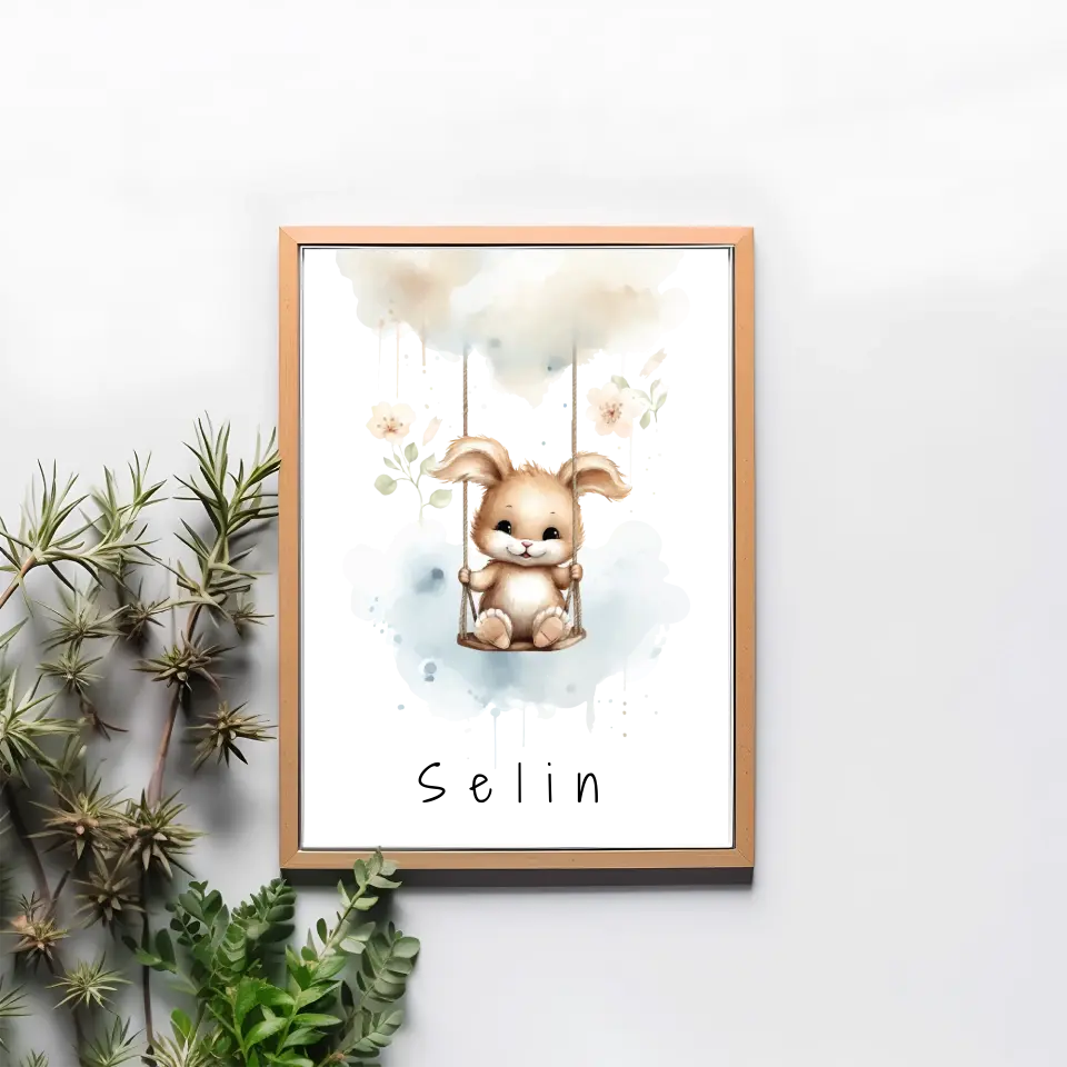 Poster - "Wolkenfreunde-Häschen