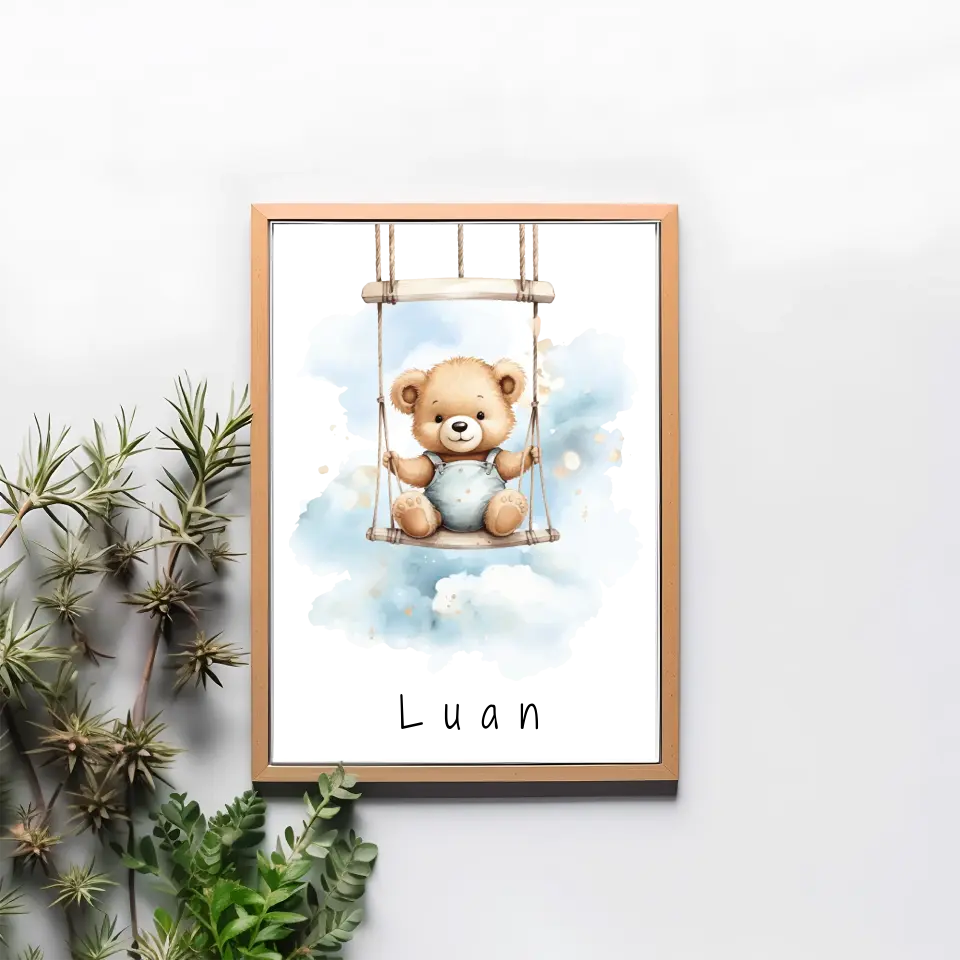 Poster - "Wolkenfreunde-Teddy"