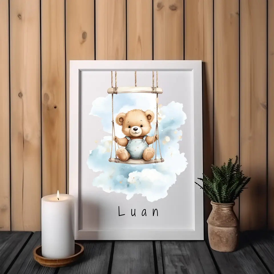 Poster - "Wolkenfreunde-Teddy"
