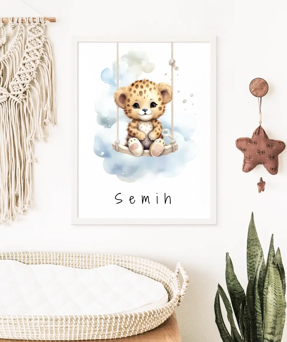Poster - "Wolkenfreunde-Leopard"