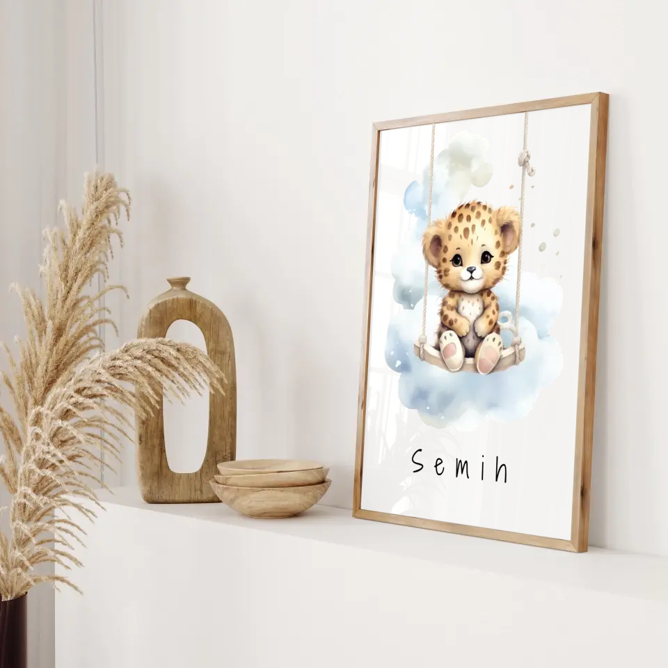 Poster - "Wolkenfreunde-Leopard"