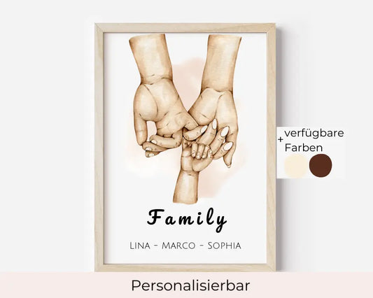 Poster (1-2 Kinder auswählbar) - "Family"
