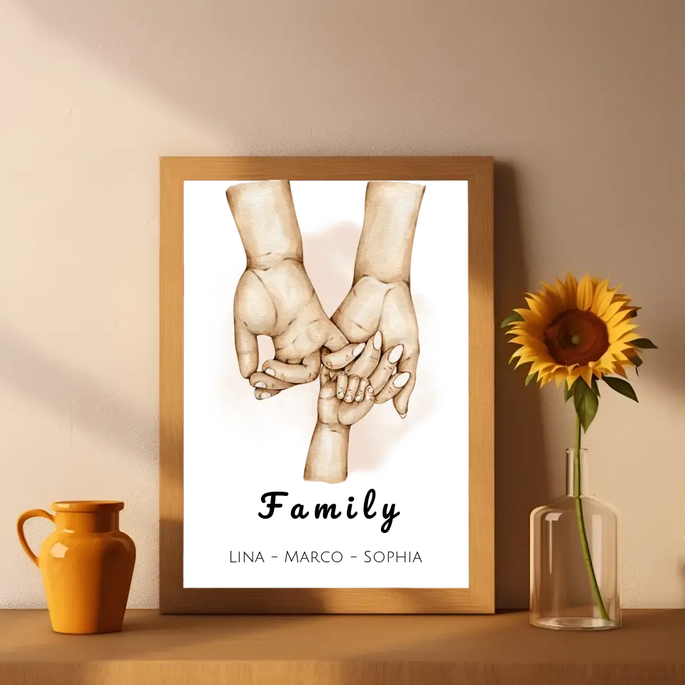 Poster (1-2 Kinder auswählbar) - "Family"