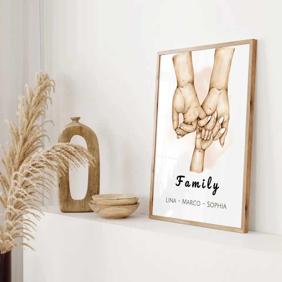 Poster (1-2 Kinder auswählbar) - "Family"