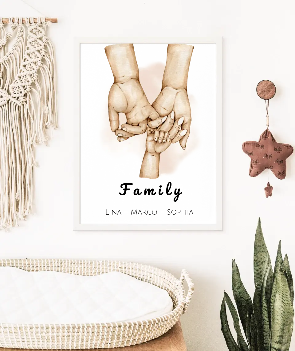 Poster (1-2 Kinder auswählbar) - "Family"