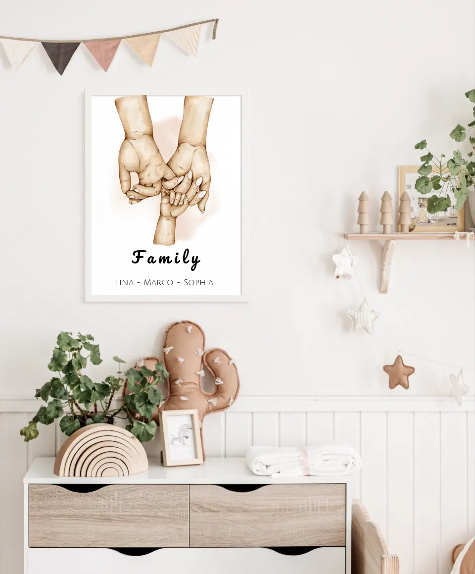 Poster (1-2 Kinder auswählbar) - "Family"