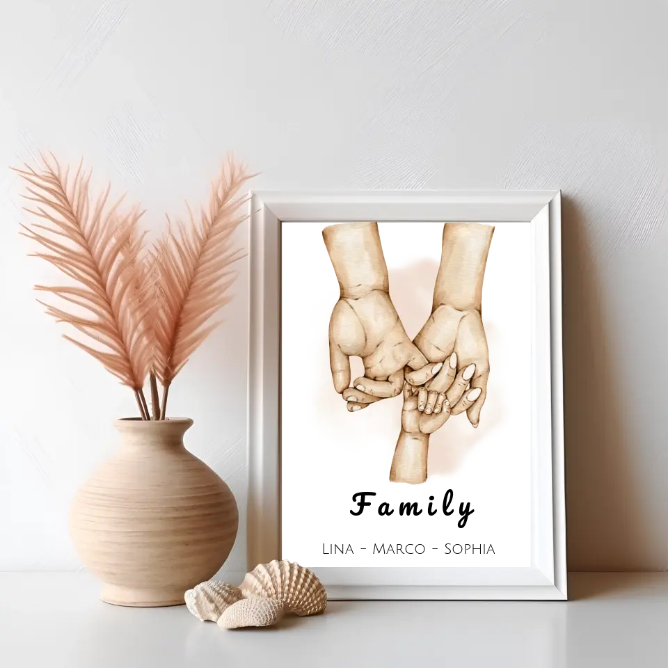 Poster (1-2 Kinder auswählbar) - "Family"