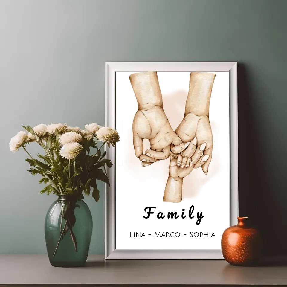 Poster (1-2 Kinder auswählbar) - "Family"