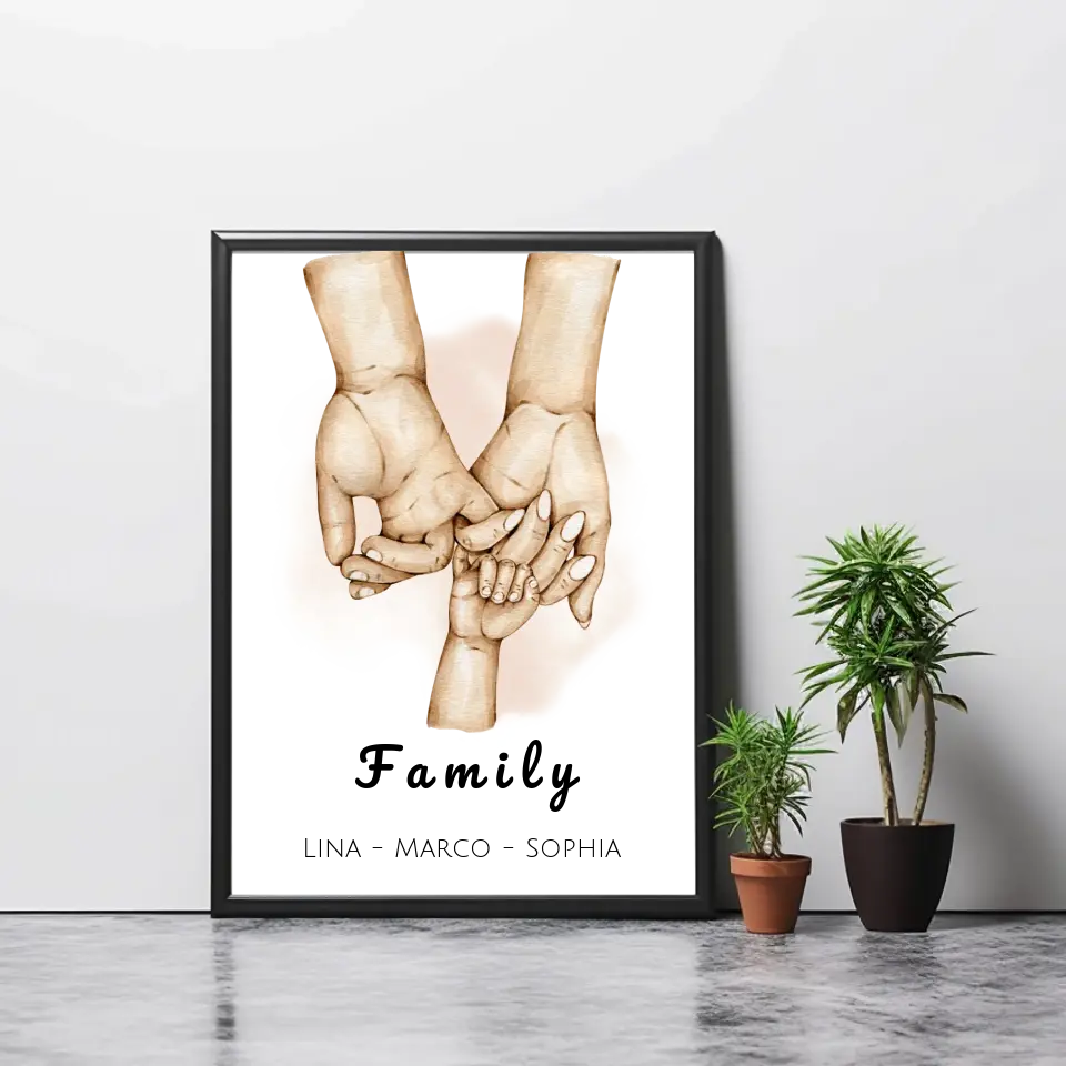 Poster (1-2 Kinder auswählbar) - "Family"