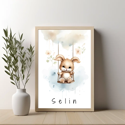 Poster - "Wolkenfreunde-Häschen