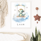 Poster - "Wolkenfreunde-Blauer Dino