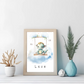 Poster - "Wolkenfreunde-Blauer Dino