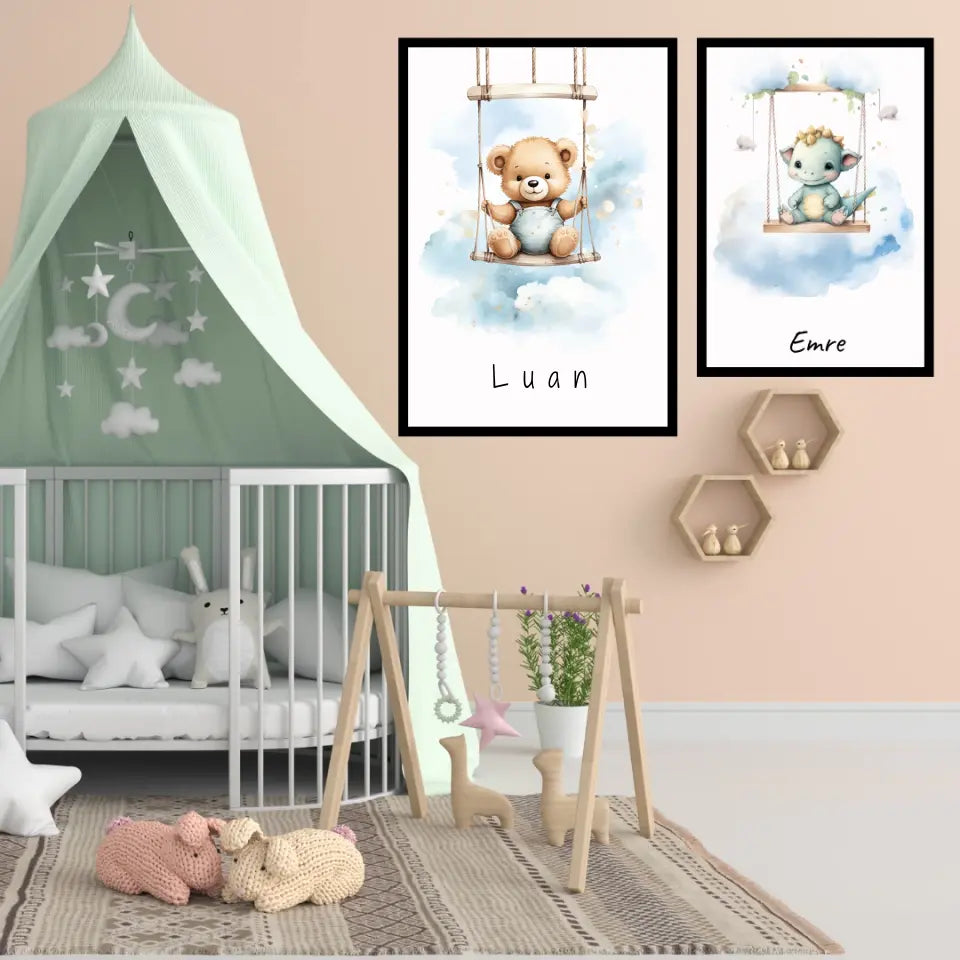 Poster - "Wolkenfreunde-Teddy"