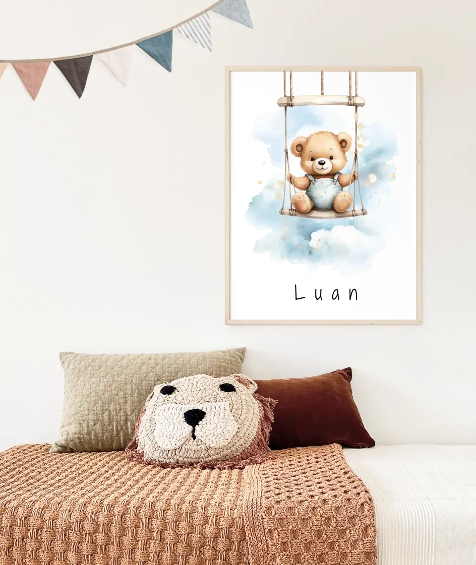 Poster - "Wolkenfreunde-Teddy"