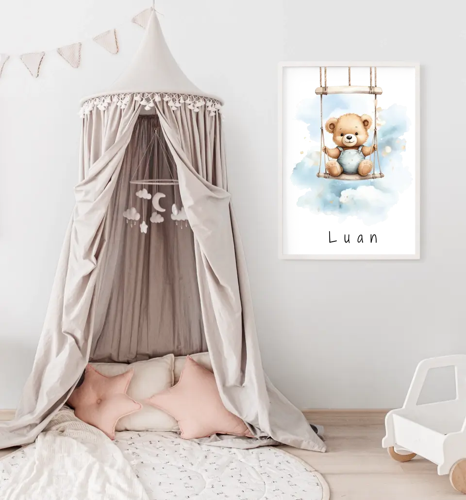 Poster - "Wolkenfreunde-Teddy"