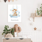 Poster - "Wolkenfreunde-Giraffe"