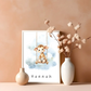 Poster - "Wolkenfreunde-Giraffe"