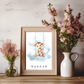 Poster - "Wolkenfreunde-Giraffe"