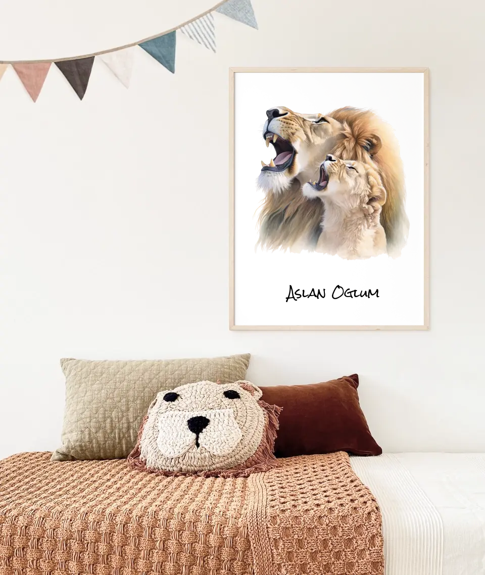 Poster für Kinder - "Aslan Oğlum"
