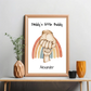 Poster (1-4 Kinder auswählbar) - "Team Papa"