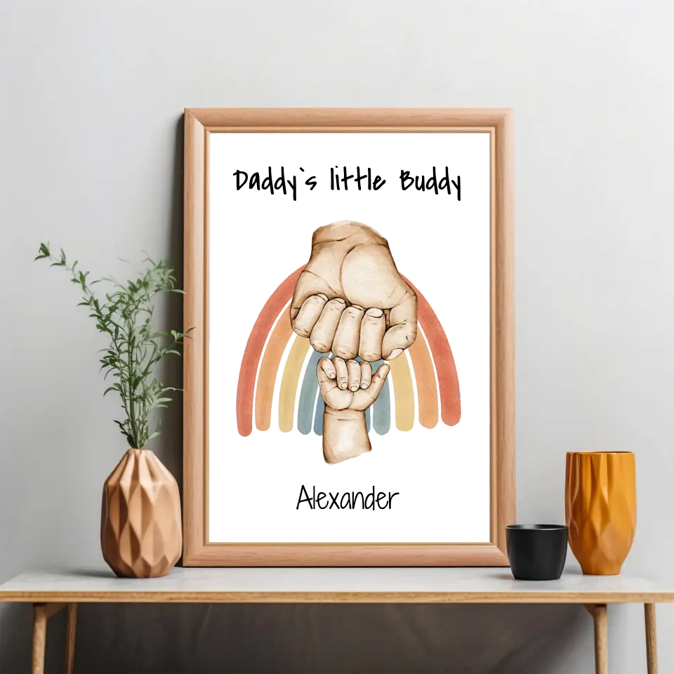 Poster (1-4 Kinder auswählbar) - "Team Papa"