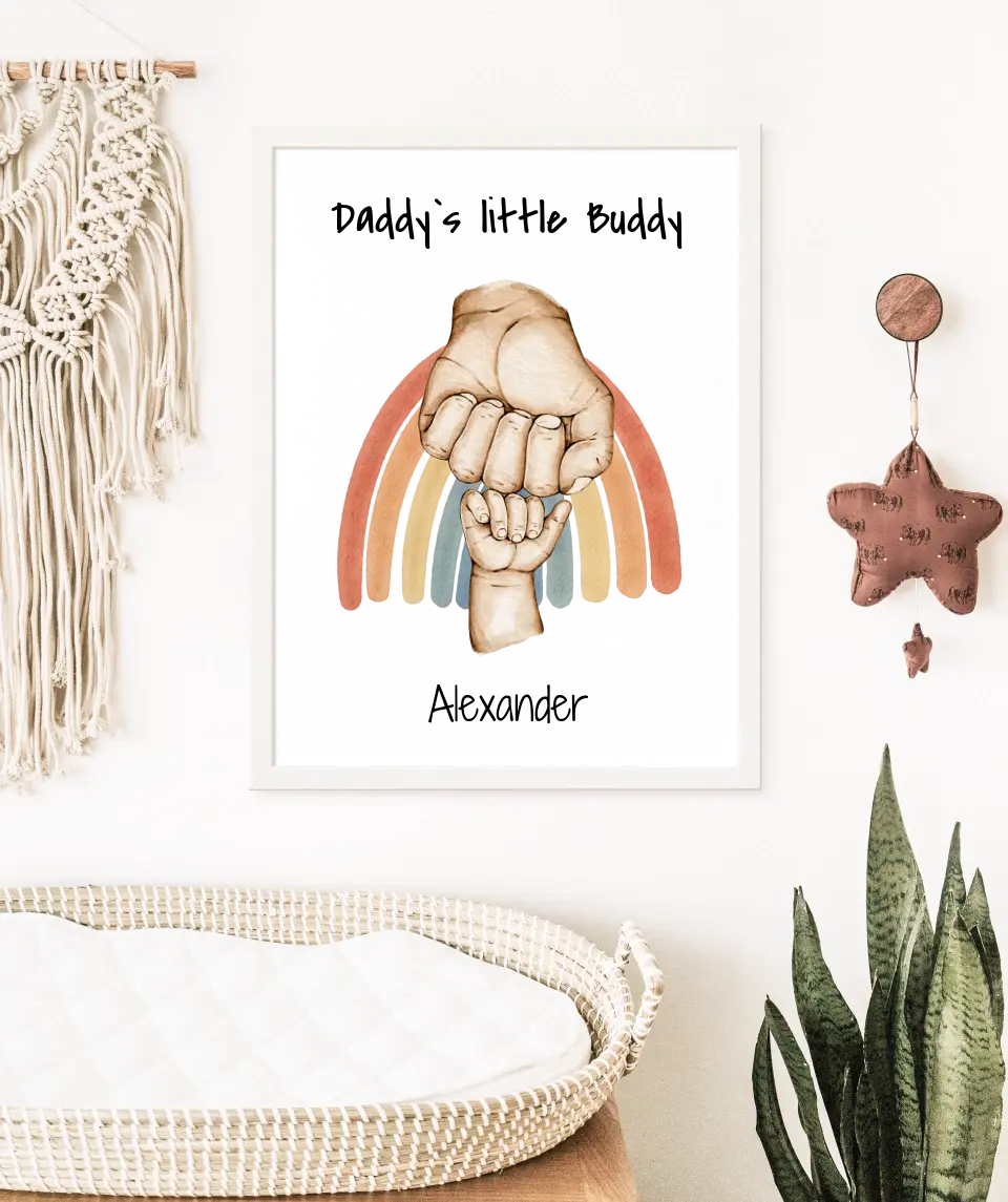Poster (1-4 Kinder auswählbar) - "Team Papa"