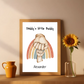 Poster (1-4 Kinder auswählbar) - "Team Papa"